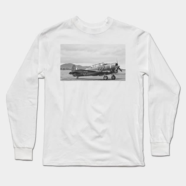 CA-16 Wirraway VH-CAC Airplane Long Sleeve T-Shirt by Design A Studios